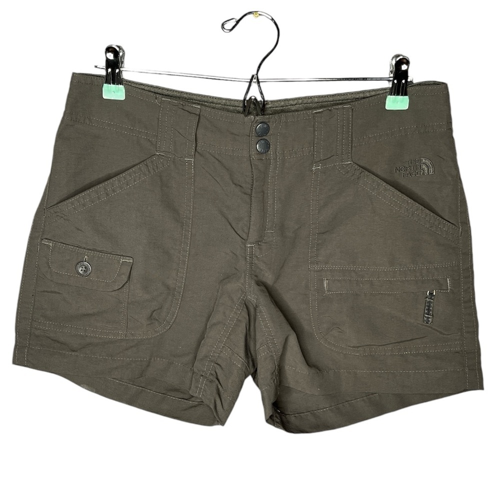 The North Face Women's Olive Green Shorts Size 6 Cargo Hiking Active Zip Fly